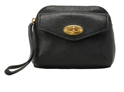 Mulberry Mini Wristlet, &pound;150, Accessories, Black, Leather, Front view